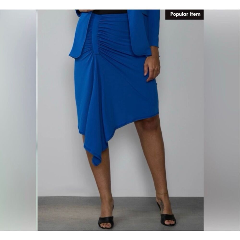 Royal Blue Ruched Detail Skirt